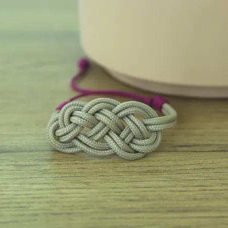 Bracelet Nœud de Carrick Beige – 4 Finitions Élégantes | Atelier du nœud marin