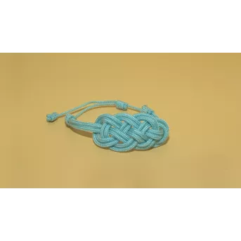 Bracelet Nœud de Carrick Bleu Pastel – 4 Finitions Douces | Atelier du nœud marin