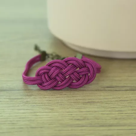 Bracelet Nœud de Carrick Azalée – 4 Finitions Élégantes | Atelier du nœud marin