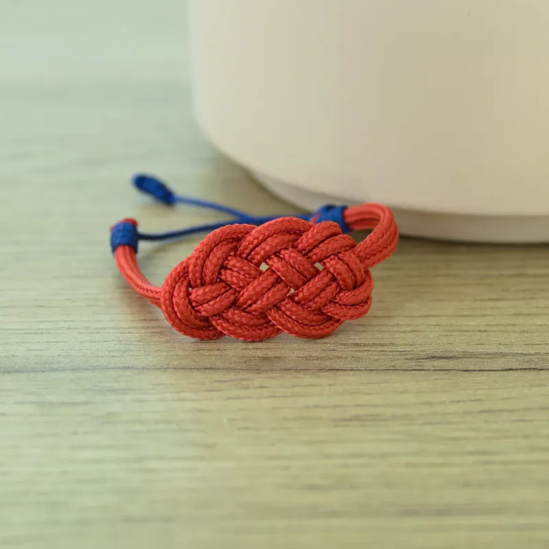 Bracelet Nœud de Carrick Rouge – 4 Finitions Élégantes | Atelier du nœud marin