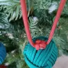 Boule de Noël Verte en Touline – Décoration Artisanale & Éco-Chic | Atelier du nœud marin