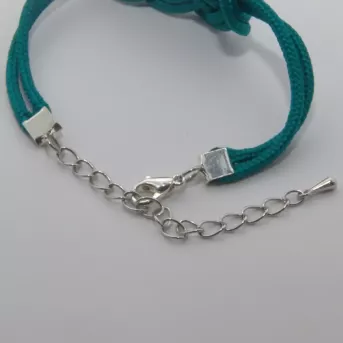 Bracelet Nœud de Carrick Vert Océan – 4 Finitions Disponibles | Atelier du nœud marin