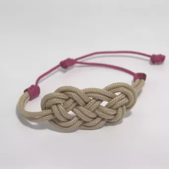 Bracelet Nœud de Carrick Beige – 4 Finitions Élégantes | Atelier du nœud marin
