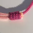 Bracelet Nœud de Carrick Rose – Paracord Artisanal