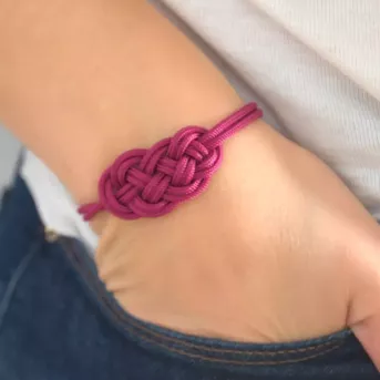 Bracelet Nœud de Carrick Azalée – 4 Finitions Élégantes | Atelier du nœud marin