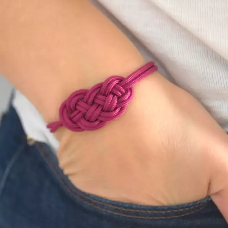 Bracelet Nœud de Carrick Azalée – 4 Finitions Élégantes | Atelier du nœud marin