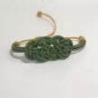 Bracelet Nœud de Carrick Vert Forêt – Paracord Résistant – Fait Main France
