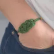 Bracelet Nœud de Carrick Vert Forêt – Paracord Résistant – Fait Main France