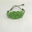 Bracelet Nœud de Carrick Vert Feuille – Paracord Résistant – Artisanat Français