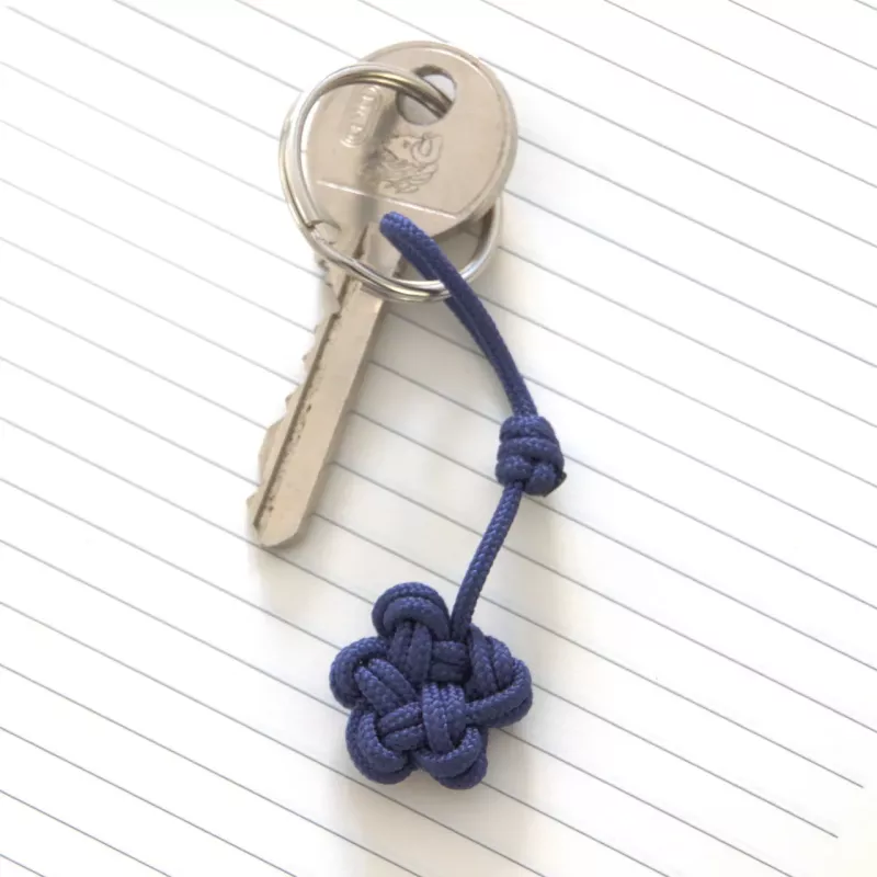 Porte-Clés Nœud d'Étoile | Accessoire Marin Artisanal en Paracorde | L’Atelier du Nœud Marin