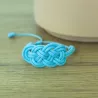 Bracelet Nœud de Carrick Bleu Pastel – Élégance Douce & Artisanale