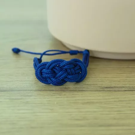 Bracelet Nœud de Carrick Bleu Marine – Élégance Marin & Artisanat